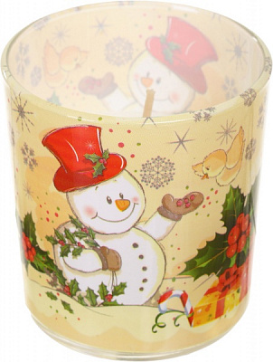 Свеча в стакане Admit ароматическая Snowman 1341 