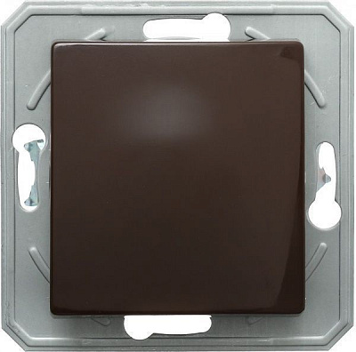 Выключатель одноклавишный TEM Ekonomik без подсветки 10 А 250В шоколадный SE10CBXO-U