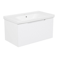 Тумба підвісна Aqua Rodos МОДЕНА з умивальником Framе 80 см WHITE-MATT