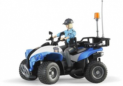 Квадроцикл Bruder Полицейский + фигурка женщина-полицейский 1:16 63010