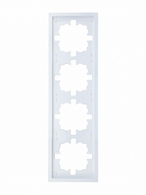 Рамка чотиримісна HausMark Juna універсальна білий