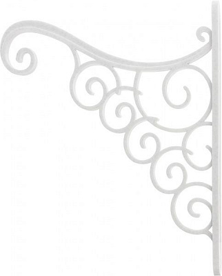 Кронштейн декоративный Алеана Акант белый флок 112098 19х3x23 см 