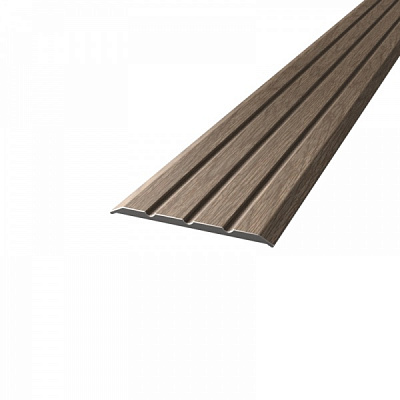 Порожек алюминиевый ПАС-1320м АЛЮПРО радиальный с отверстиями 38х2,35x1800 мм дуб мокко 