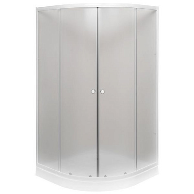 Душова кабіна King Sun Eko-166 800x800 профіль білий, скло мат.