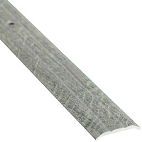 Порожек алюминиевый декорированный Braz Line рифленый с отверстиями 25x900 мм дуб дымчатый 