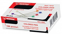Шпильки офісні NORMA кольорові 28 мм 100 шт. 