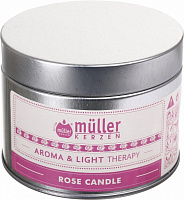 Свеча ароматическая Müller-Kerzen Aroma & Light Terapy Роза 220 г 