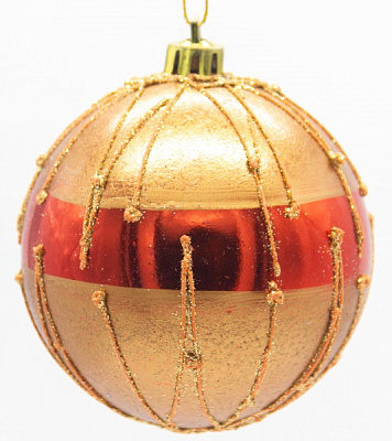 Куля новорічна Сфера d80 80 мм червоний 3093