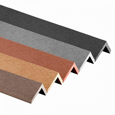 Угольник для террасной доски Polymer & Wood 61x31x2200 мм венге