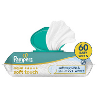 Детские влажные салфетки Pampers Aqua Soft Touch 60 шт.