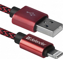 Кабель Defender Lightning – USB 1 м червоний (87807) 