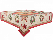 Скатерть Nativity Lefard 100x100 см красный Home Textile 