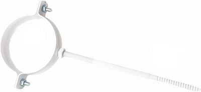 Кронштейн трубы металлический Сяйво L=160 мм D=85 мм белый 