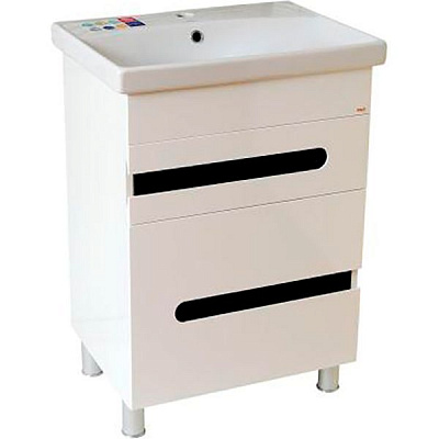 Тумба напольная Хаст Домино с умывальником Cersanit Сити 70 белая