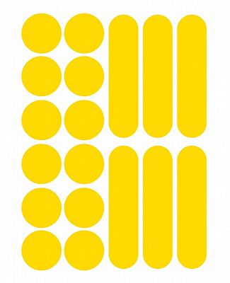 Світловідбивна наліпка LOOM Кола та лінії LM-10068-yellow для твердих поверхонь