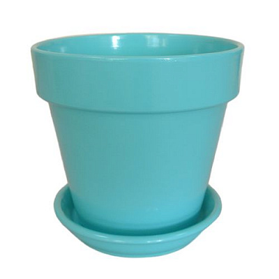 Горшок керамический Ориана-Запорожкерамика Наперсток №2 круглый 1,6л бирюзовый 