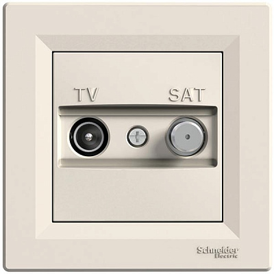 Розетка TV+SAT кінцева Schneider Electric Asfora кремовий