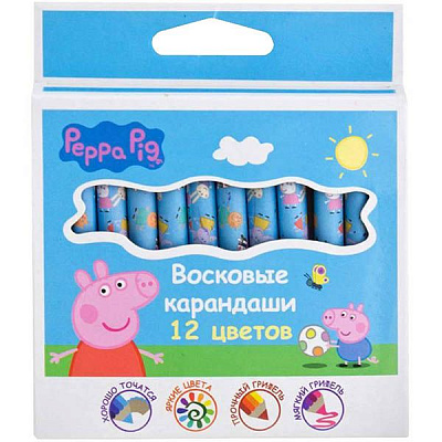 Олівці воскові Peppa Pig, 12 кольорів