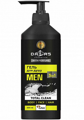 Гель для душа Dalas Men 3в1 Total clean 500 мл