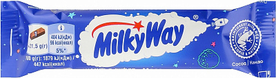 Шоколад Milky Way Батончик з суфле вкритий молочним шоколадом 21.5г