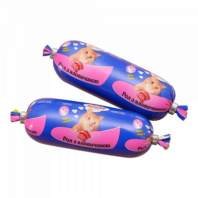 Корм для котів Мурзікофф рол з яловичиною 120 г