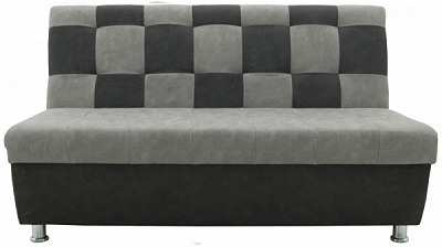 Скамья Кедр Лайт шахматка 1400х680 мм искусственная замша / светло-серый 