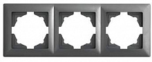Рамка трехместная Gunsan Visage горизонтальная темно-серый металлик VS 28 17 143