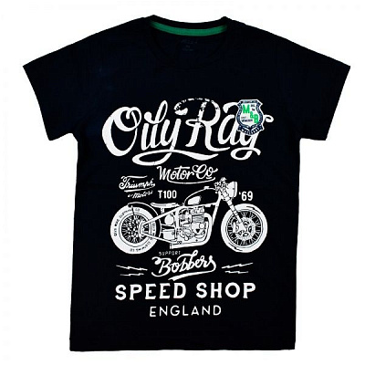 Футболка для хлопчика AKKU Oil Ray р.110 темно-синій 9131