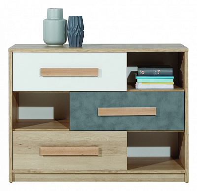 Комод SOKME 1100 3Ш Айго дуб самоа 