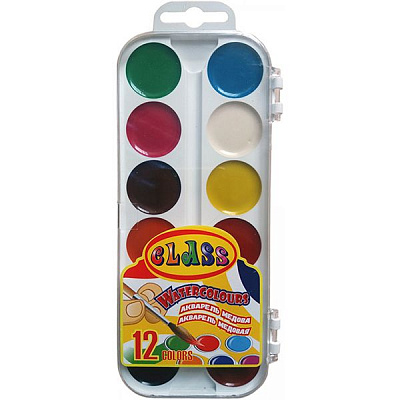Краски акварельные 7616 12 кольорів