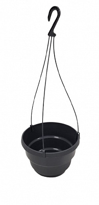 Горшок пластик Неон с подвеской круглый графит 3,75 л (N23A)