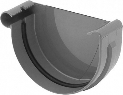 Заглушка желоба левая Bryza 100 мм графит 
