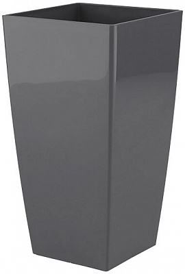 Горшок пластиковый Artevasi Pisa квадратный 90л черный антрацит 