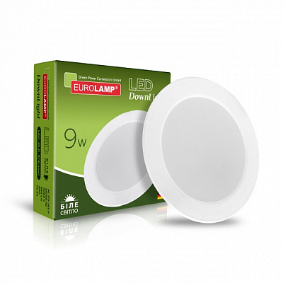 Светильник точечный Eurolamp Downlight 9 Вт белый LED-DLR-9/4(new) 