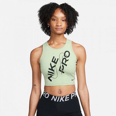 Майка Nike W NP DF CROP TANK GRX FB5261-343 р.M зеленый