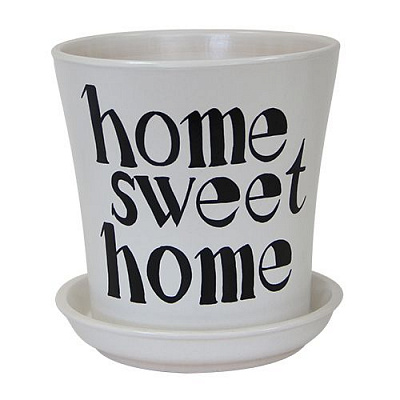 Горшок керамический Ориана-Запорожкерамика Вуаль № 3 SWEET HOME круглый 1л белый 