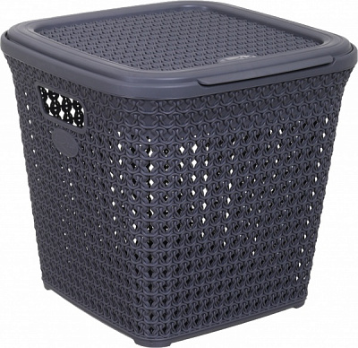 Кошик для білизни RIO KNIT 15 л 299х296х278 мм темно-сірий