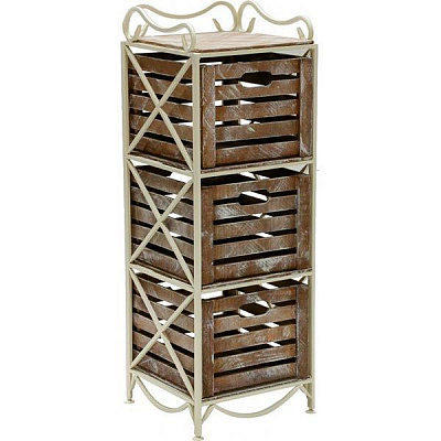 Етажерка Le-Puf на 3 ящики 1000x360x360 мм коричнево-біла