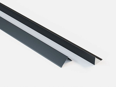 Уголок пристенный KRAFT L 3000x19x24 мм черный