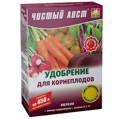 Удобрение кристаллическое Чистый лист для корнеплодов 300 г