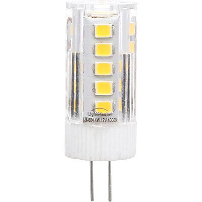 Лампа светодиодная LightMaster LB-604 2 шт./уп. 12 В 4 Вт G4 прозрачная 4000 K