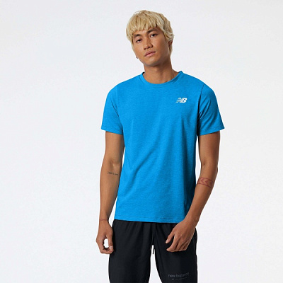Футболка New Balance HEATHERTECH MT11070SB8 р.M голубой