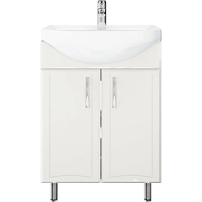 Тумба напольная Water House Прайм 60 МДФ бежевый глянец под умывальник Прокси 60