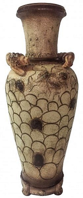 Ваза керамическая коричневая Сахара напольная 100 см