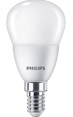 Лампа світлодіодна Philips 5 Вт P45 матова E14 90-240 В 929002970037/2
