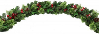 Гирлянда декоративная внутренняя 1,8м с ягодами и шишками W06-18S72/17 