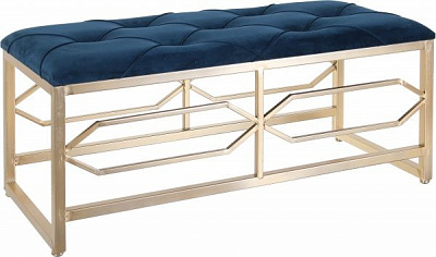 Банкетка декоративная 80х30х39 см синяя 