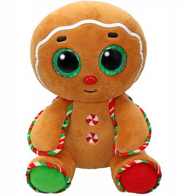 М'яка іграшка TY Cristmas Пряниковий Чоловічок 15 см бежевий 37380