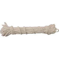 Шнур хлопчатобумажный плетеная 5 мм 20 м белый 0,25 кг