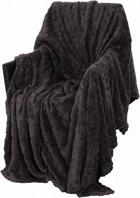 Плед Sherpa Jacquard Boucle 160x200 см баклажановый La Nuit